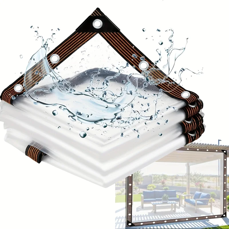 透明多機能防雨布 PE 防水ターポリンバルコニー防雨屋外防風プラスチック布コールドプロテ