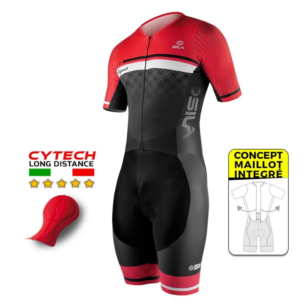 SILA サイクリングジャージ男性トライアスロン服スキンスーツ Ropa Ciclismo バイクスポーツジャンプスーツスケートスーツ 2021 新スタイルメンズ Trisuits