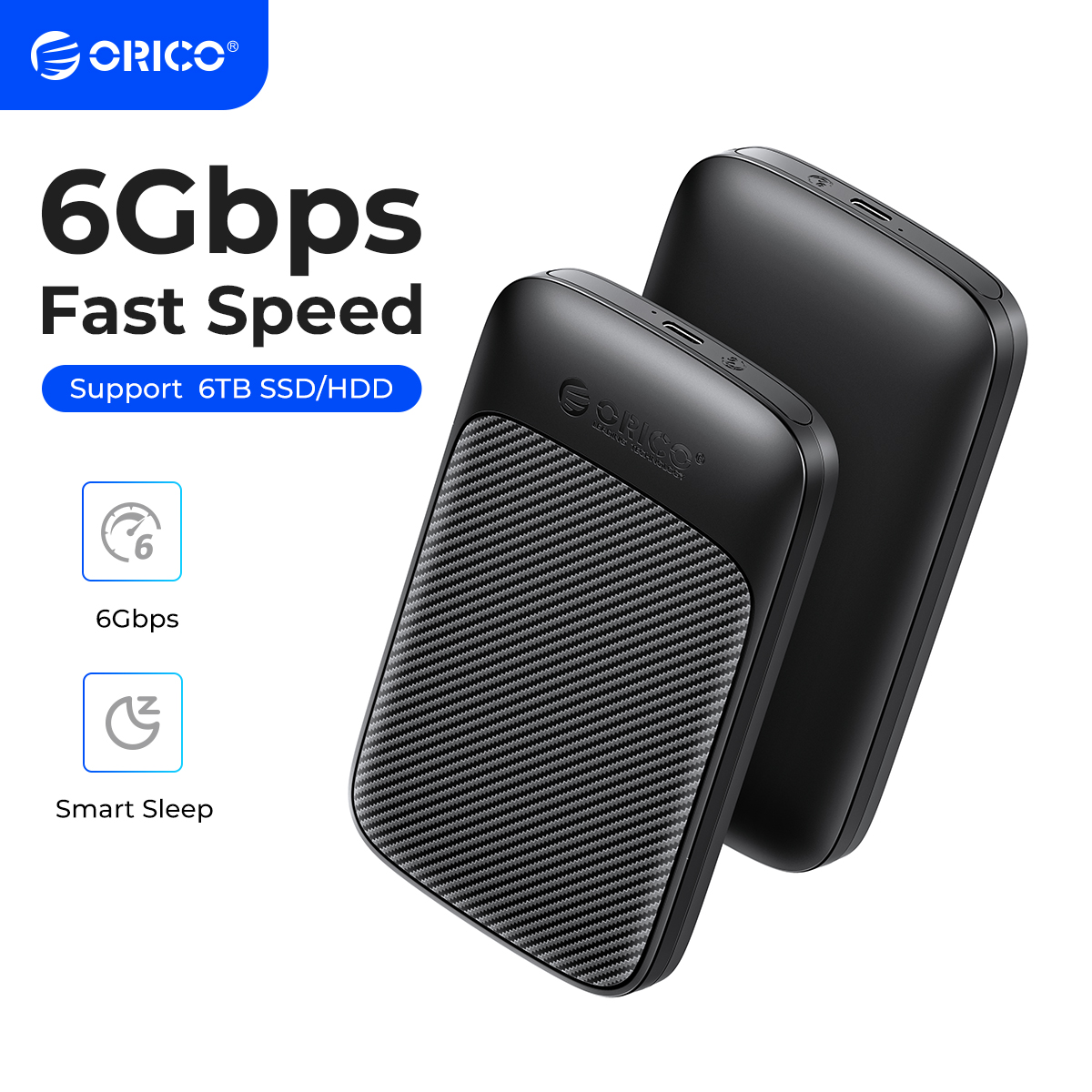 ORICO 6Gbps HDD エンクロージャ SATA から Type-C HDD ソリッドステートドライブエンクロージャサポート UASP 7 〜 9.5 ミリメートル 2.5 インチ SSD/モバイルハードドライブ