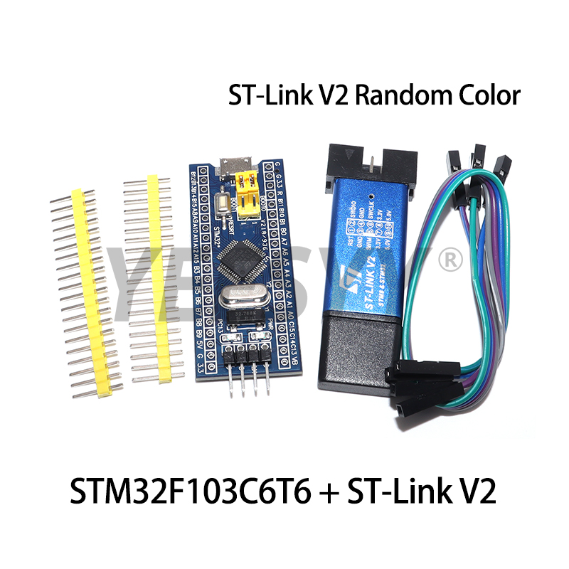 最小システム開発ボード STM32F401 / 411 オリジナル ST-LINK V2 シミュレータ ダウンロード プログラマ オリジナル STM32F103C8T6 STM32