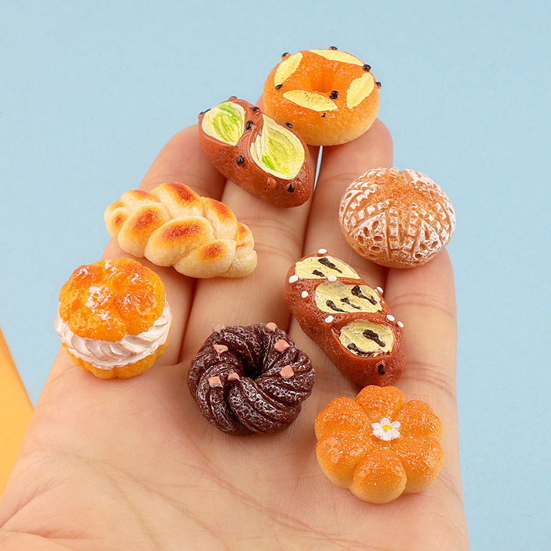 20/50/100 個 20 ミリメートル樹脂食品玩具シミュレーションパンデザート DIY 電話ケースヘアクリップアクセサリードールハウスおもちゃ sSmall 装飾品