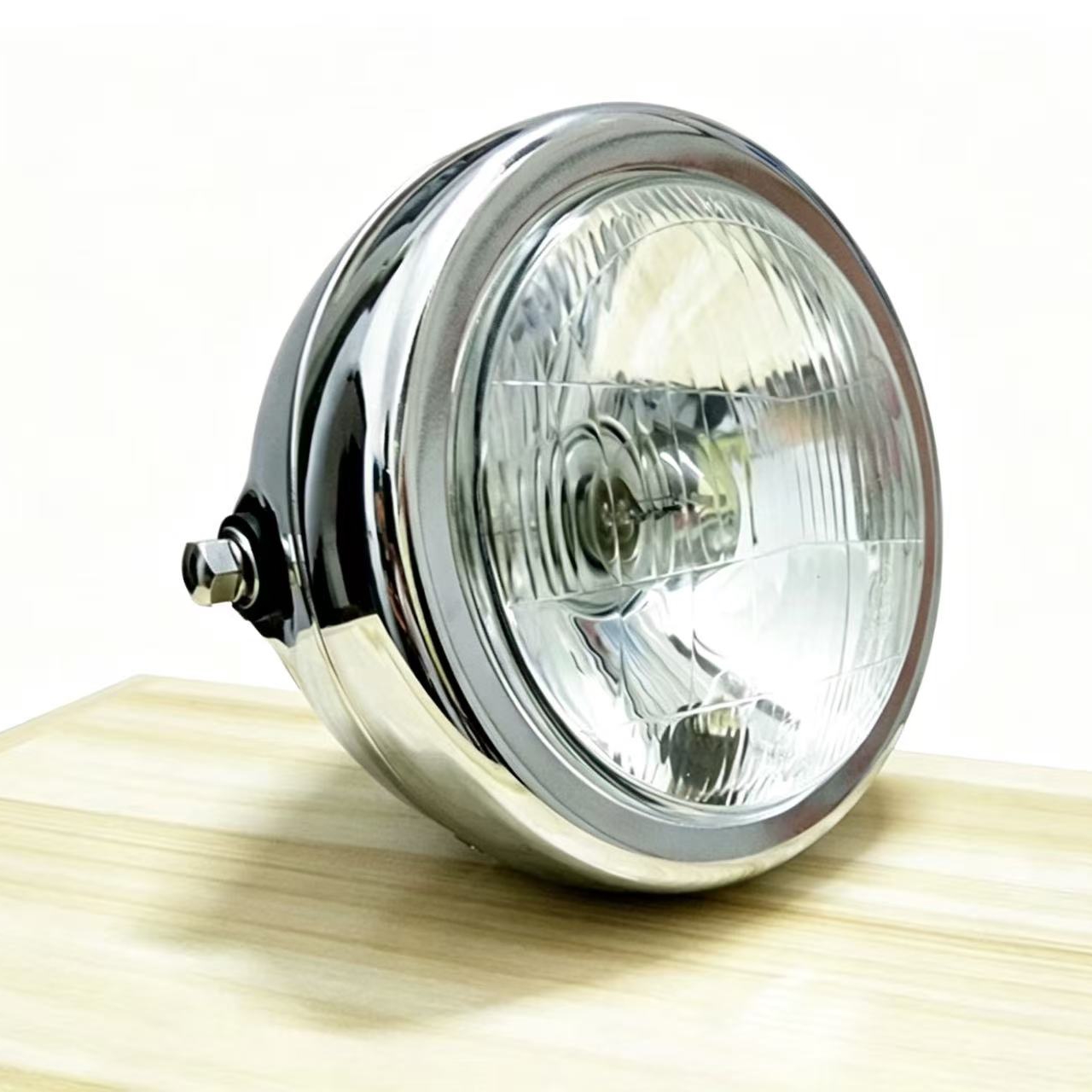 オートバイのヘッドライト金属レトロフロントライトはスズキ GN125 GN 125 GN125H GN125-2F HJ125-8 GN 125cc に適合