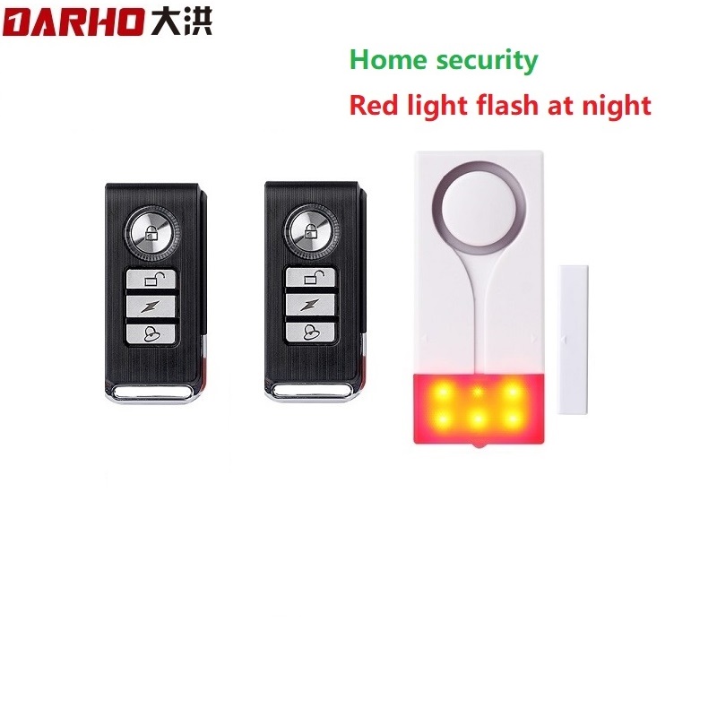 Darho レッドフラッシュショップスマートホームセキュリティベルサウンドウィンドウドアマグネットセンサー検出器ワイヤレススマートホーム警報システム