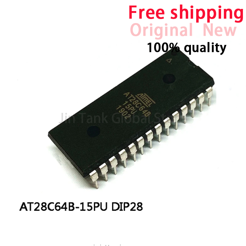 10 ピース/ロット新とオリジナル AT28C64B AT28C64B-15PU DIP-28