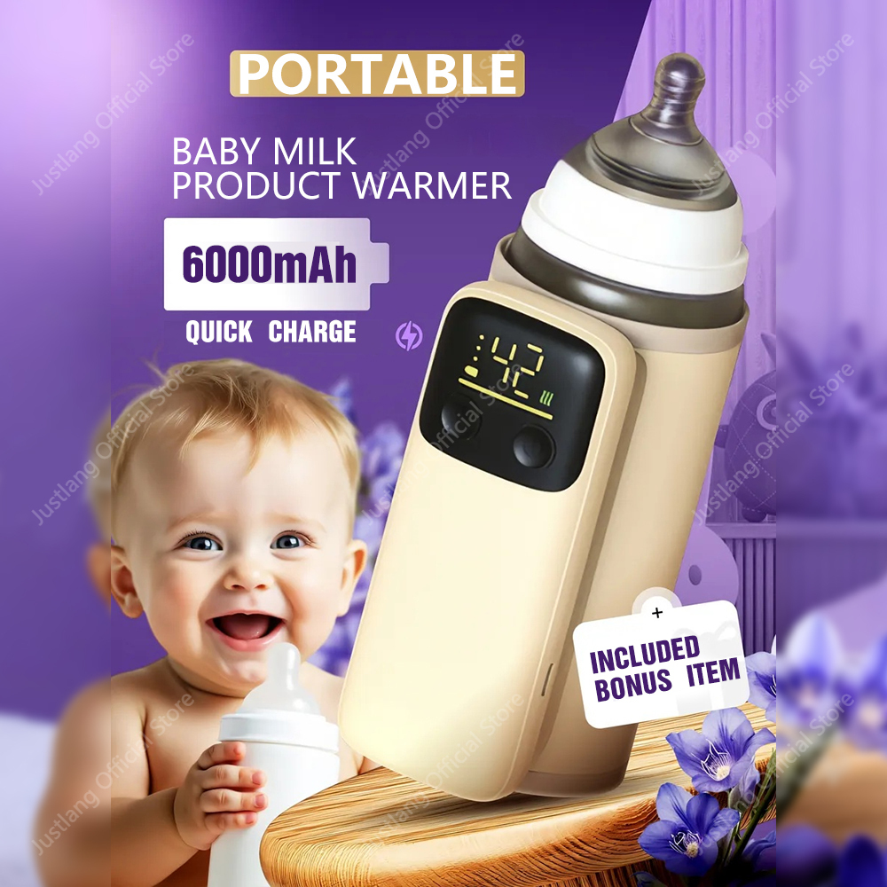 JUSTLANG 充電式哺乳瓶ウォーマー 6 熱レベル多機能母乳ウォーマー正確な温度制御哺乳瓶