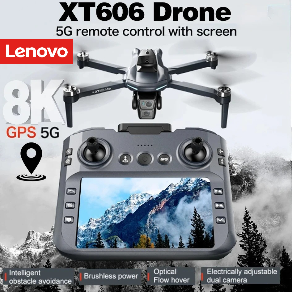 レノボ新しい XT606 GPS ドローン 8 18K HD プロフェッショナルデュアルカメラ 5 グラム WIFI FPV 障害物回避ブラシレス RC Quadcopter ドローンおもちゃ