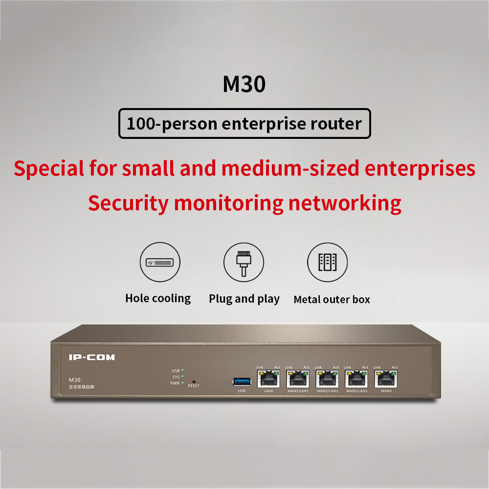 IP-COM M30 ギガビット ルーター Wifi AC コントローラー AP 管理 1000Mbps 複数 4 WAN LAN 100 人対応 VPN、VLAN、QOS をサポート