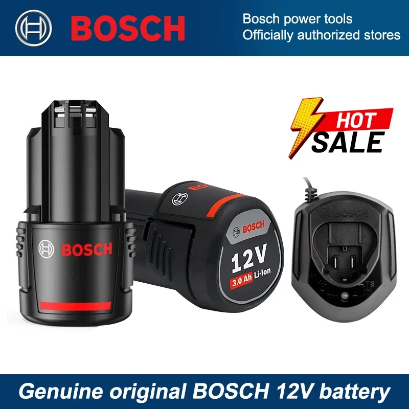 100% オリジナルボッシュ 12V バッテリー、3000mAh BAT411 リチウムイオン充電式バッテリー BAT411A BAT412 BAT412A BAT413 バッテリー充電器