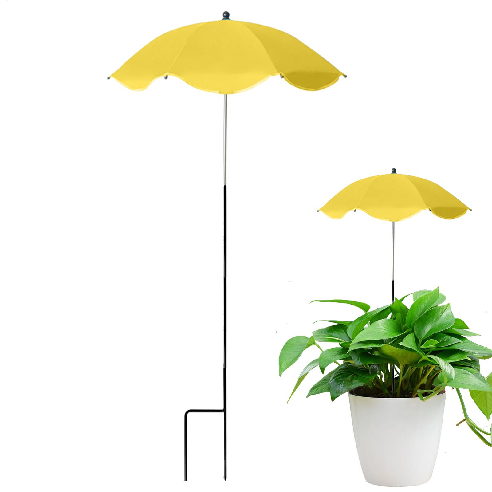 植物傘 屋外用日よけシェードカバー UPF50 UV保護 調節可能なポータブルキャノピー 折りたたみ式カバー 花用