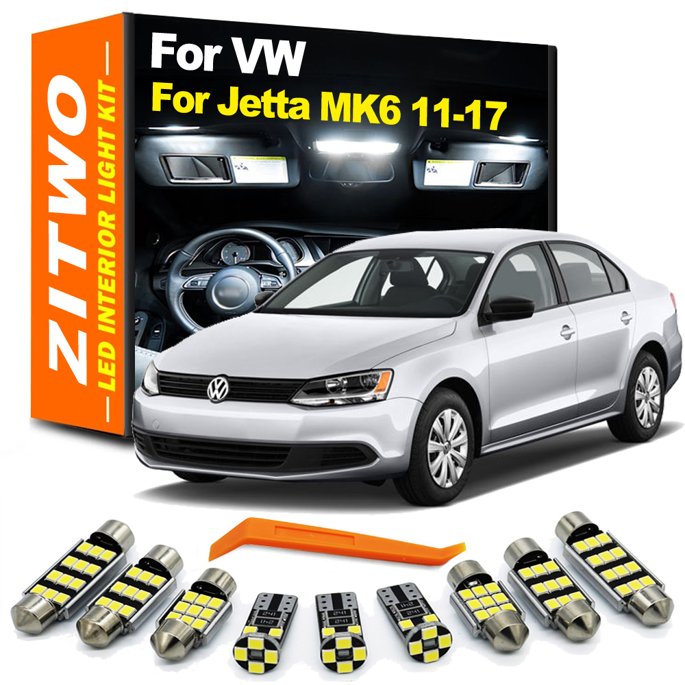 ZITWO 13 個車の LED 電球インテリア読書灯キット VW フォルクスワーゲンジェッタ MK6 6 VI 2011 2012 2013 2014 2015 2016 2017 Canbus