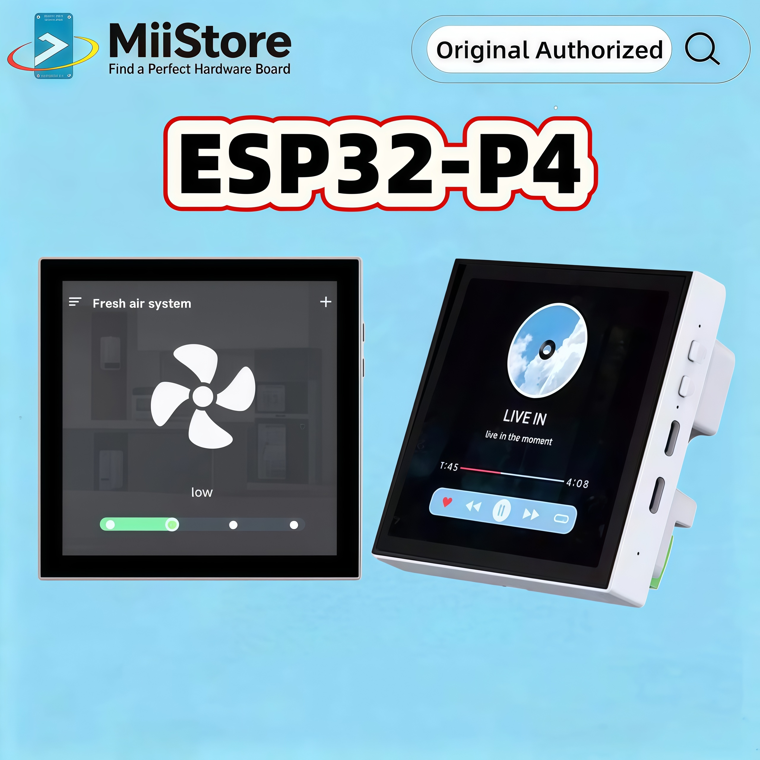 Waveshare ESP32-P4 4 インチスマート 86 ボックス開発ボード、タッチディスプレイオプション、ESP32-P4 コントローラオンボードベース 720 × 720 ピクセル