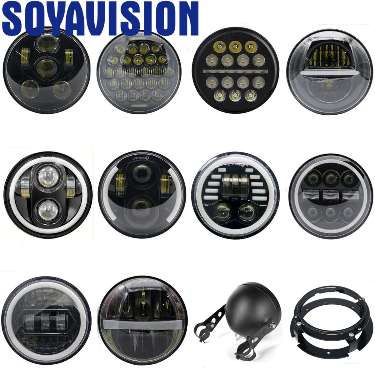 5 3/4 インチ 5.75 "車のオートバイ LED ヘッドライト DRL ターンシグナルモトヘッドランプハーレーダイナスポーツスターソフテイルインディアンスカウトホンダ