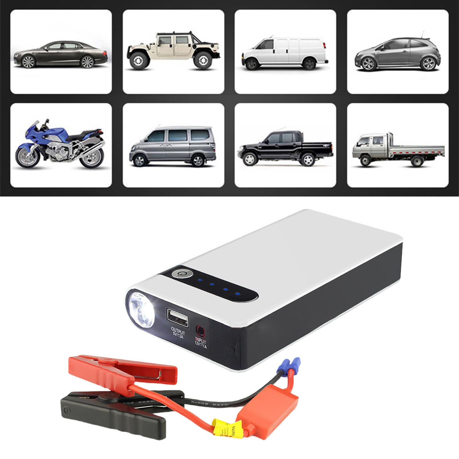 車のジャンプスターター 8000mah ポータブル車のバッテリーブースター LED ディスプレイパワーバンク充電器モバイルデバイス用車補助スターター