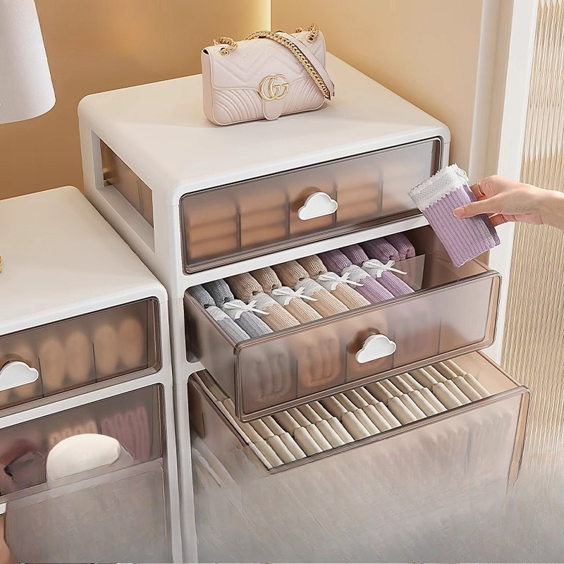 下着と下着の収納ボックス、靴下とぴったりとした衣類の収納専用、ブラジャースリーインワン収納ボックス