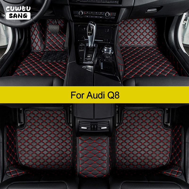CUWEUSANG カスタム車のフロアマットアウディ Q8 自動車カーペット Foot Coche Accessorie