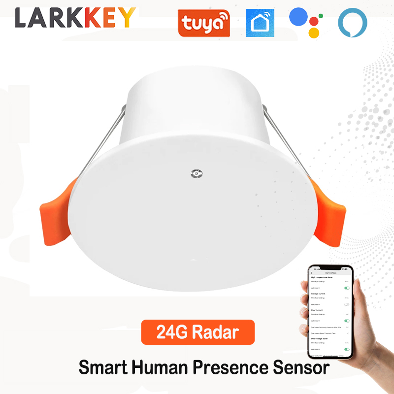 Tuya ZigBee/WiFi 24G ミリ波人体存在センサー AC100-250V 天井動作静電気検出器 輝度監視付き スマートライフ