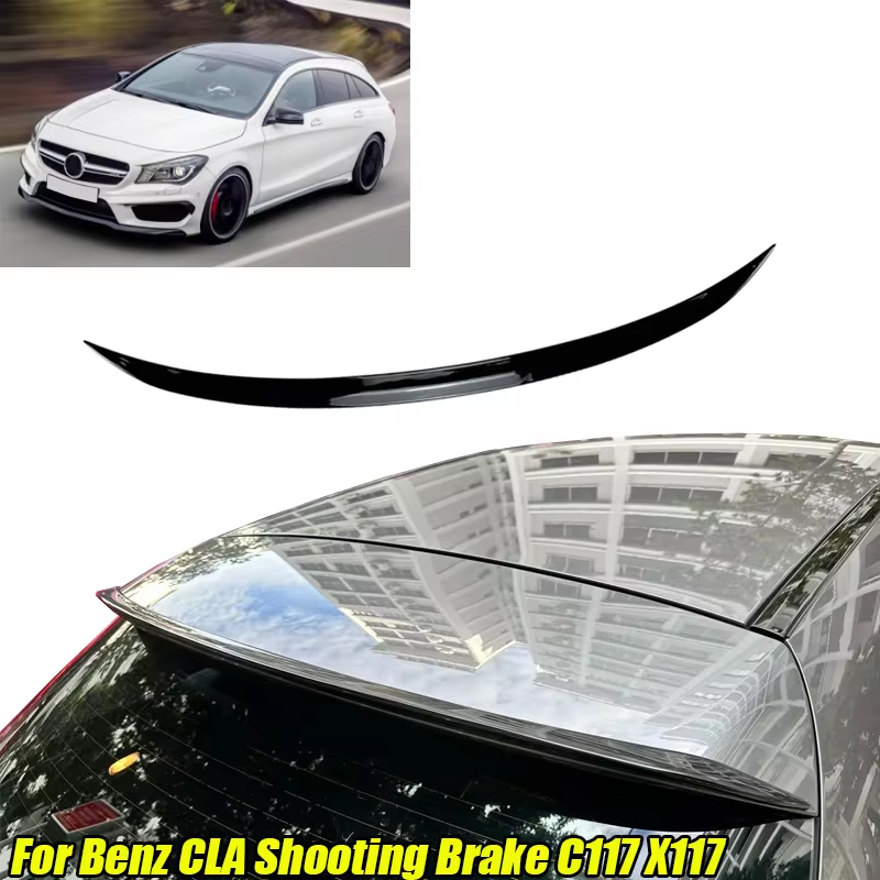 メルセデスベンツアクセサリー CLA シューティングブレーキ C117 X117 2013 車のリアルーフトランクスポイラーウイングブーツリップ光沢のある黒