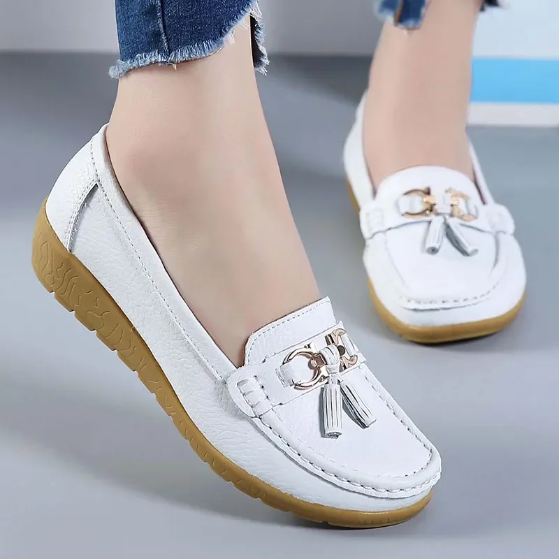 女性の靴スリッポンローファーバレエフラット女性モカシンカジュアルスニーカー Zapatos Mujer フラットシューズ女性のためのカジュアルシューズ