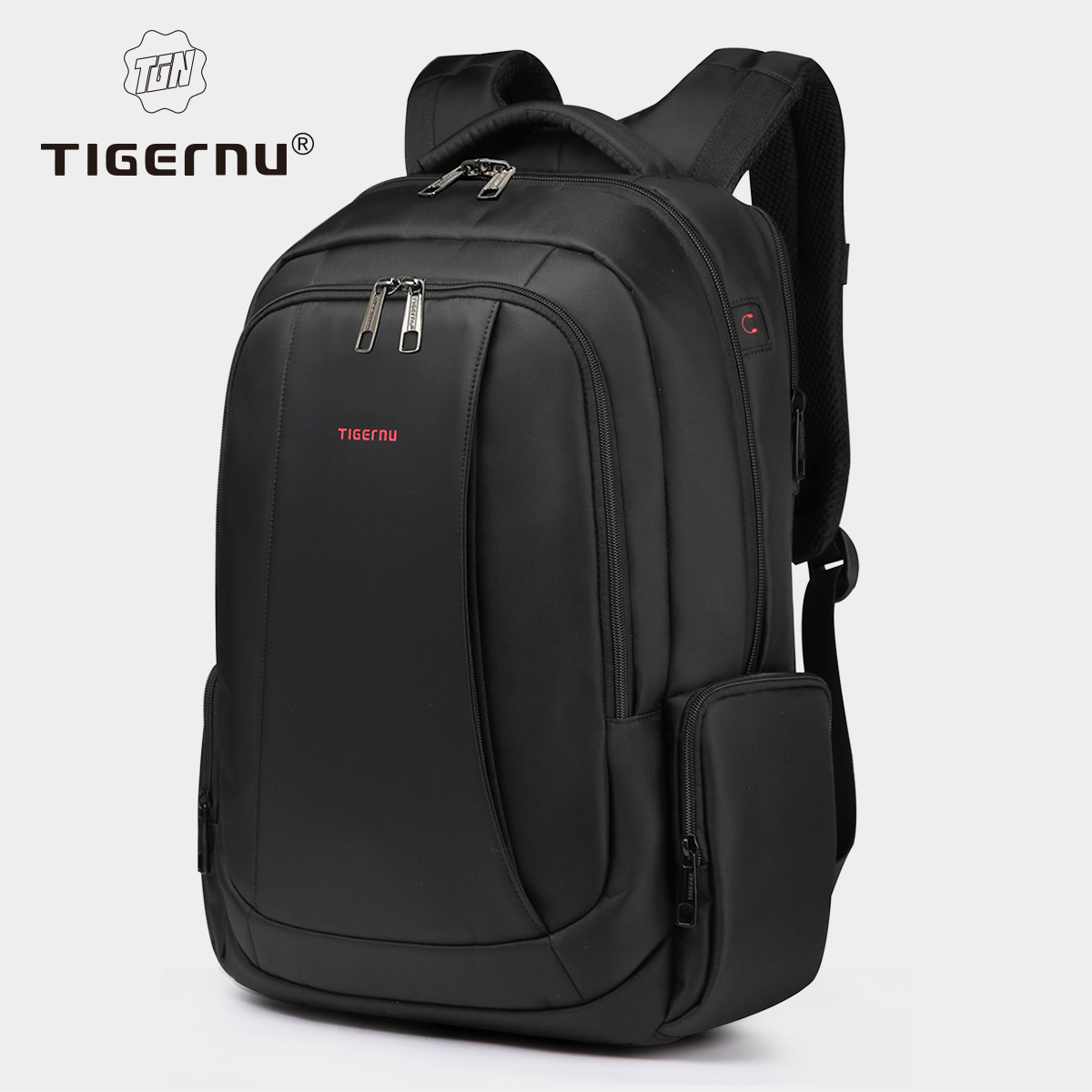 Tigernu 男性バックパック真空圧縮バックパック 14 15.6 17.3 ''ラップトップバックパック男性スクールバックパック男性旅行バックパック