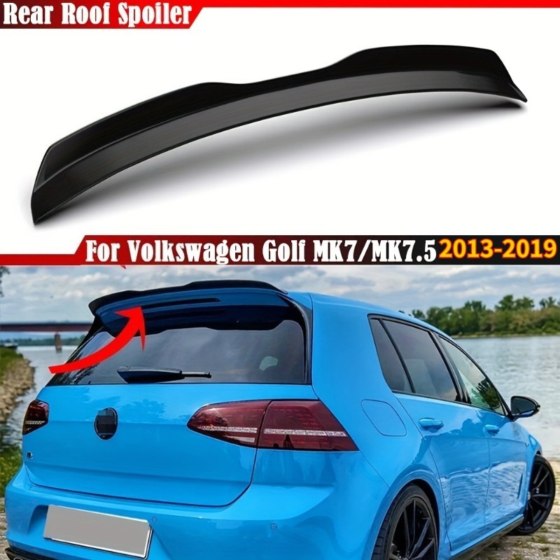 洗練されたブラック リアルーフ スポイラー ウィング フォルクスワーゲン ゴルフ 7 MK7 (2013-2019) ABS 車外装アクセサリー、モダンカーアクセサリー