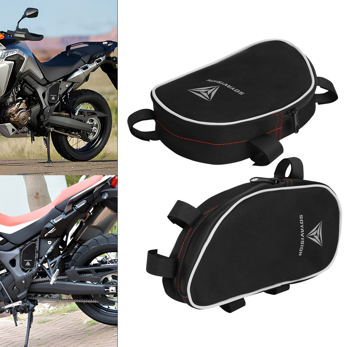 オートバイフレームクラッシュバーバッグ防水バンパー収納袋ホンダ CRF1000L アフリカツイン 2015 2016 2017 CRF1000L