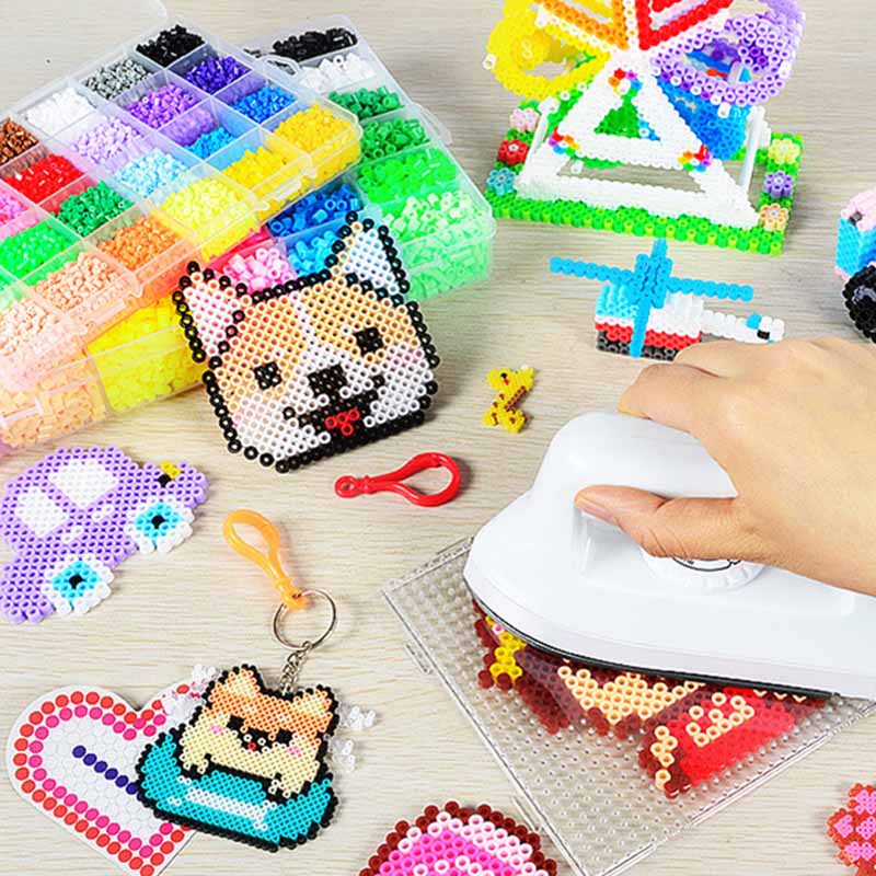 2.6 ミリメートル 24/48 色 3D ハマビーズピクセルパズルアイロンビーズ子供のためのパーラーハマビーズ Diy 高品質手作りギフトおもちゃヒューズビーズ