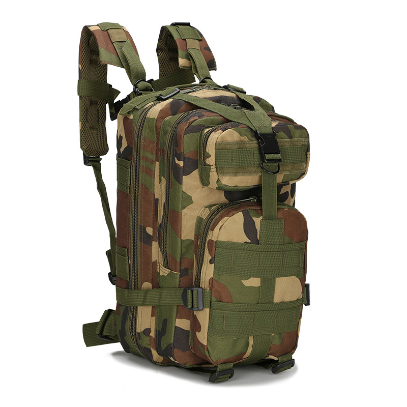 3P Tactical Backpack Waterproof Camouflage Large Capacity Outdoor Hiking Camping Shoulder Rucksack Military Style Cycling