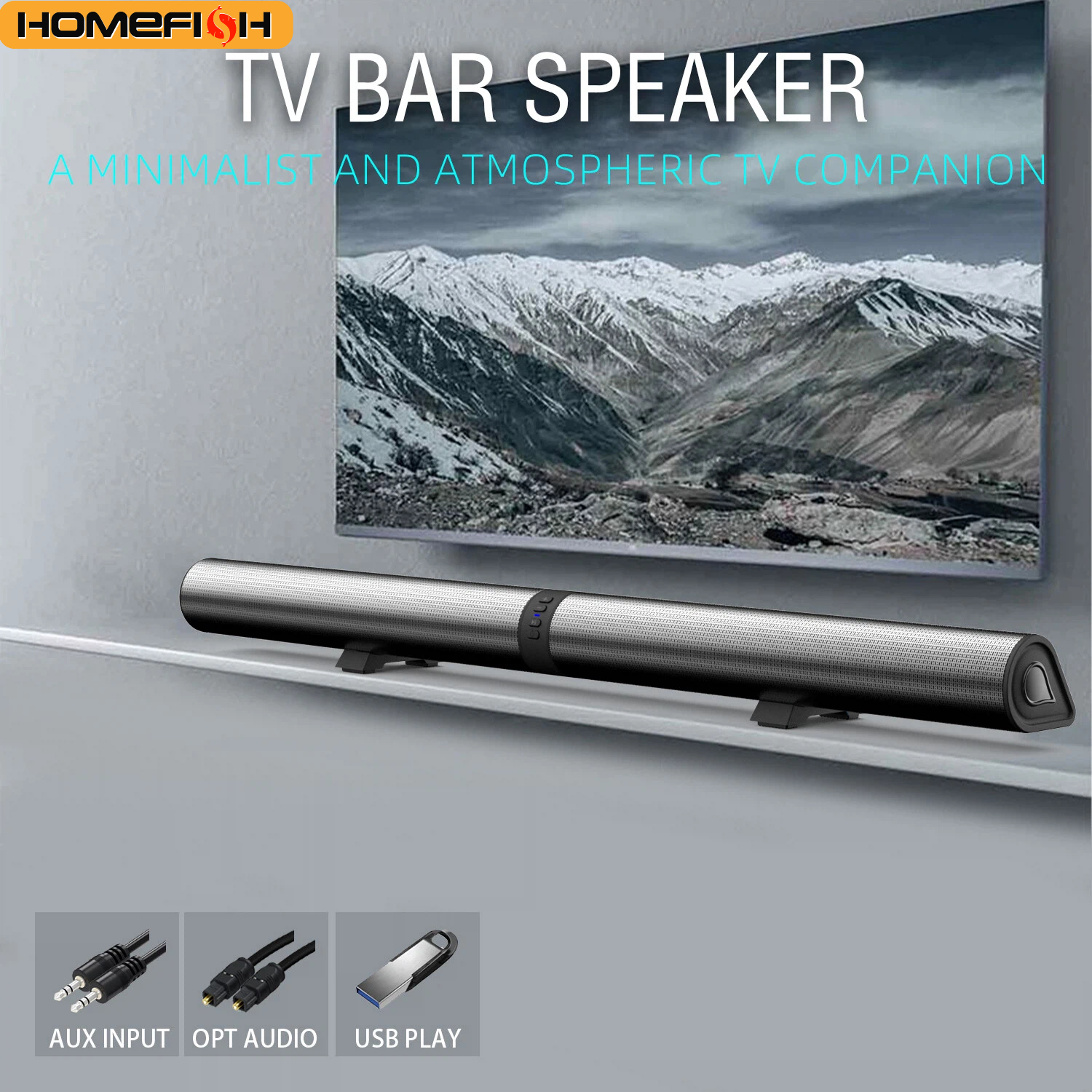 PHONEPACE TV サウンドバー 取り外し可能な 2 in 1 Bluetooth 5.3 2.2 チャンネル TV スピーカー サラウンド サウンド システム用 光学/Aux/USB