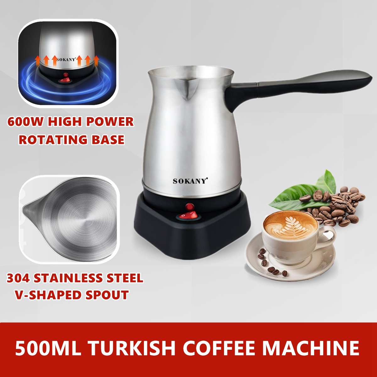 ポータブルトルココーヒーメーカーイタリアモカポットコーヒー紅茶ミルク加熱調理器ギリシャトルココーヒーマシン家庭用オフィス用