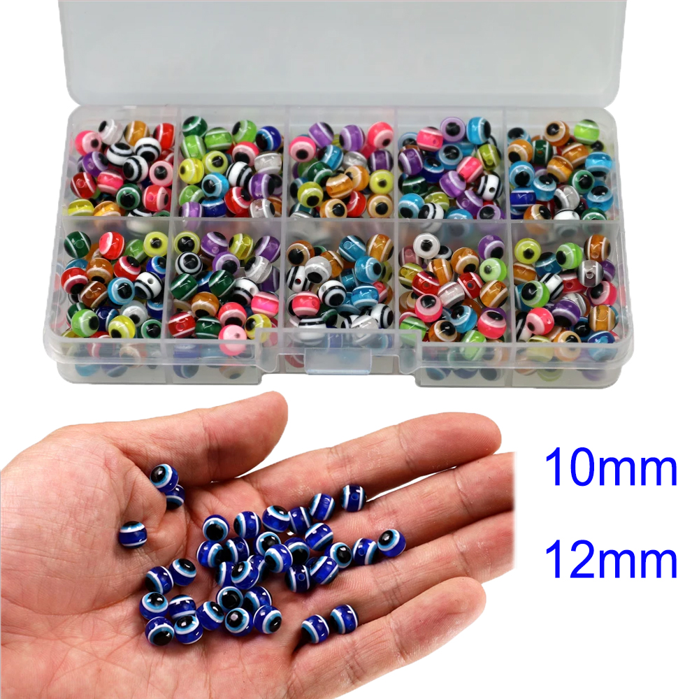 100 個/130 個フィッシュアイ釣りビーズ 10 ミリメートル 12 ミリメートルミックスカラープラスチックビーズテキサスリグカロライナリグ釣りビーズ DIY キット