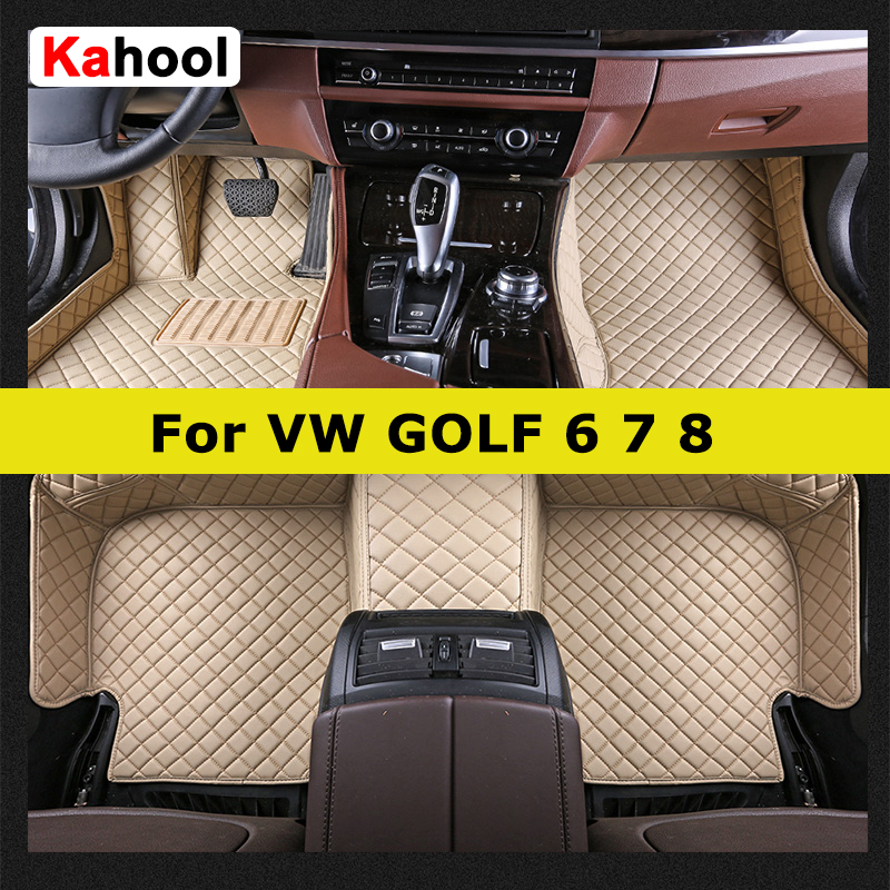 KAHOOL カスタム車のフロアマット VW ゴルフ 6 7 8 自動車カーペットフットコシュ Accessorie