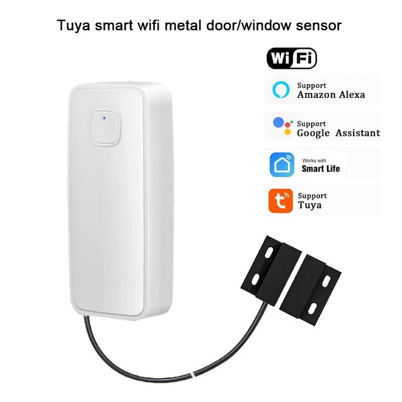 Tuya スマートドア窓磁気センサー開閉検出器 WIFI セキュリティ警報ホーム盗難防止ドア鉄ローリングドアセンサー
