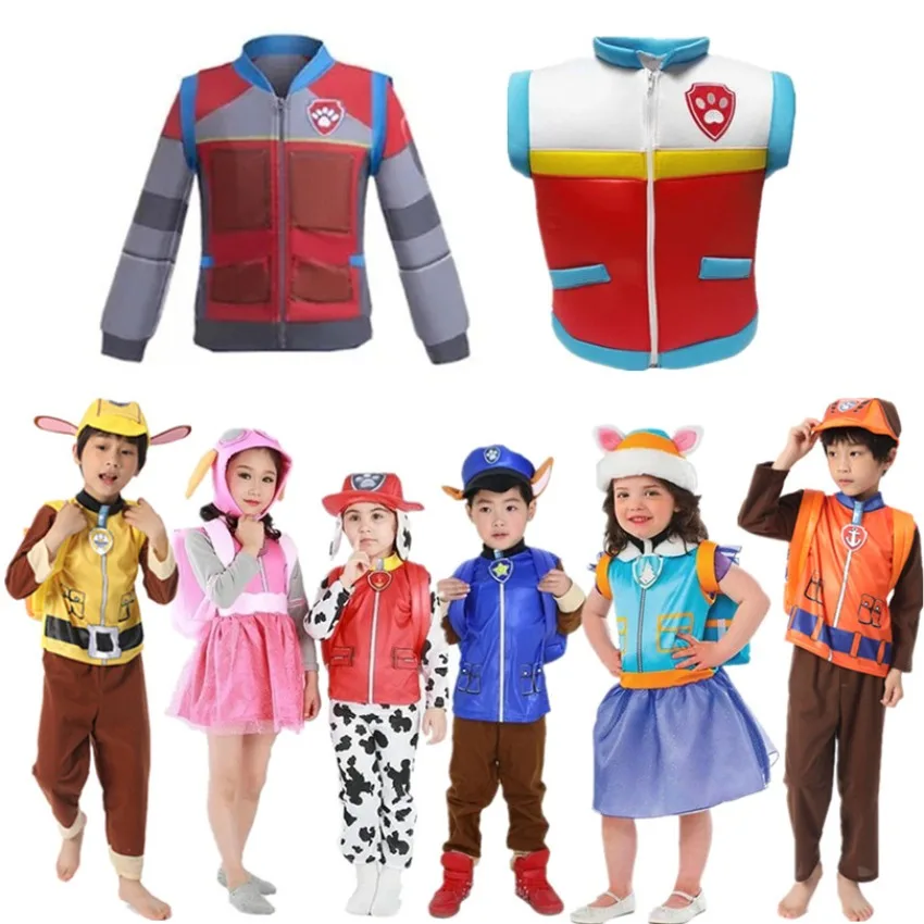 カーニバル服子供パトロール犬マーシャルチェイススカイエベレストコスプレ衣装女の子ハロウィンパーティーロールプレイ
