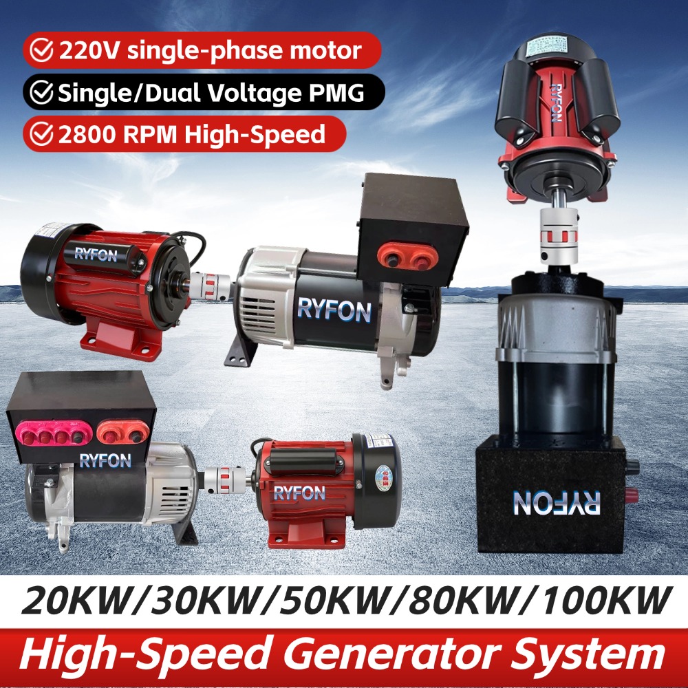 2800RPM 100KW AC 永久磁石発電機 AC モーター高速 80KW 50KW デュアル電圧 220V 380V 新エネルギー AC 発電機