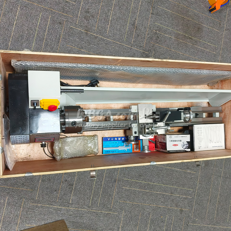 半自動金属旋盤 WM210 1100 ワット自動ねじ切り作成ミニ CNC マシン Optonal 400 600 800 ミリメートル