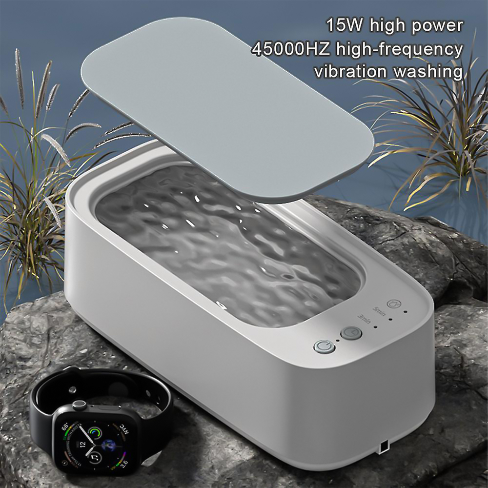 45000Hz 超音波クリーナー 15 ワット高周波振動洗浄機メガネジュエリー時計化粧ブラシ