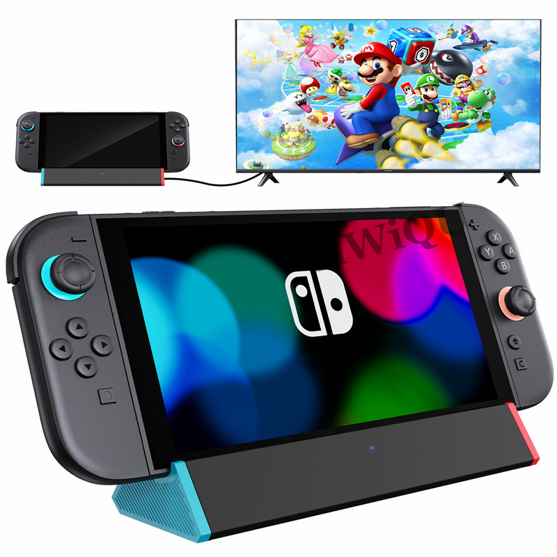 Nintendo Switch 2 (2025) 用ポータブルTVドックステーション、4K@120Hz HDMIアダプター/Type Cポート/USBポート/100W充電ゲームアクセサリー付き