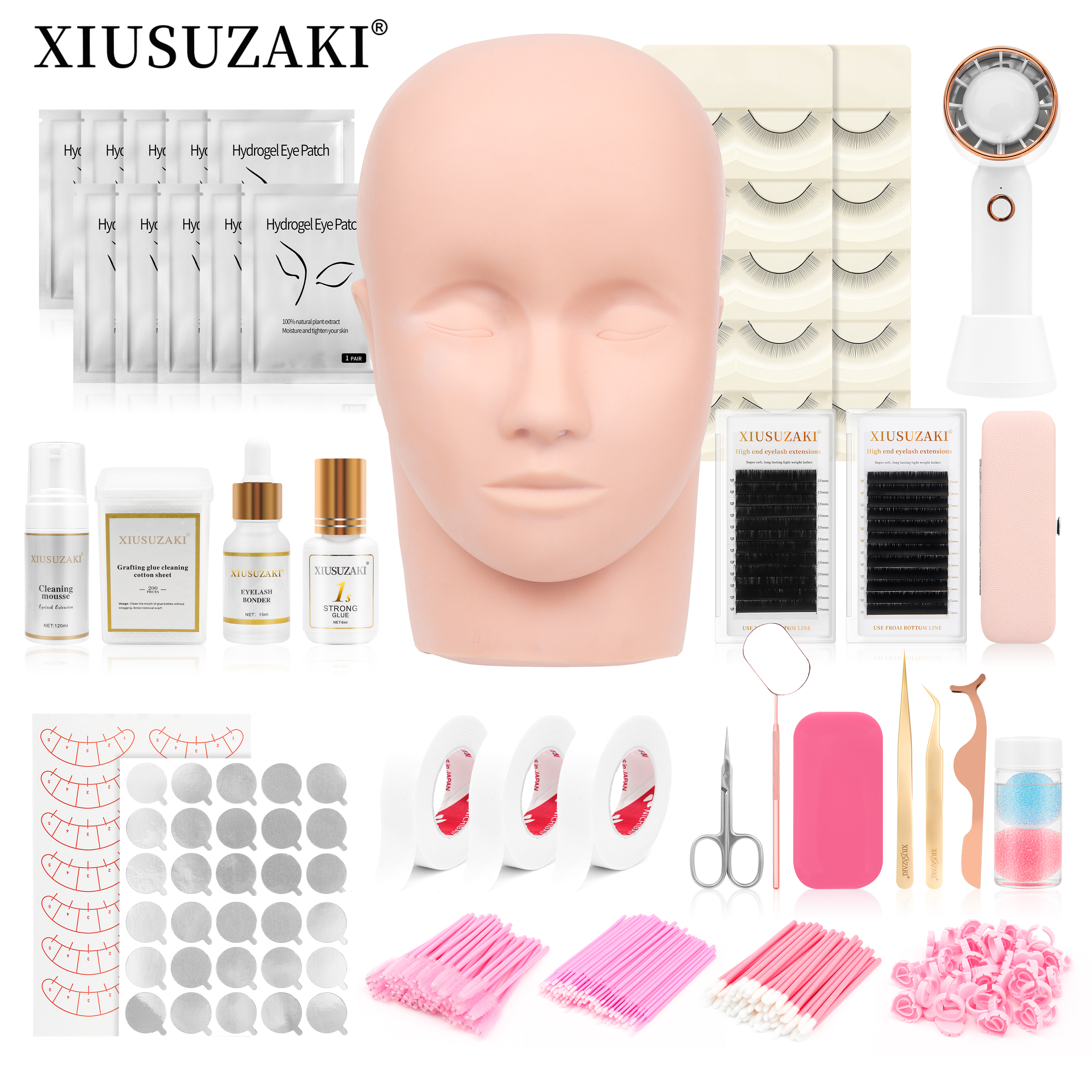 XIUSUZAKI つけまつげエクステキットセット 初心者用 練習キット用品 まつげアクセサリー メイクセット