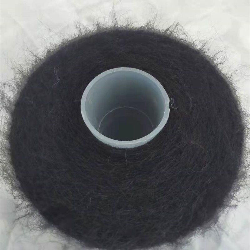 500 グラム/個モヘア編み糸かぎ針編み帽子バッグスカーフセーター帽子ショール Diy ソフトふわふわ暖かい通気性糸紫白