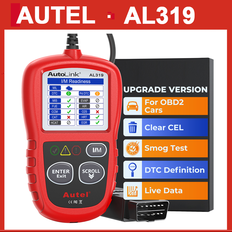 Autel Autolink AL319 OBD2 CAN OBDII 自動車コードリーダー診断スキャナーツールチェックエンジン障害