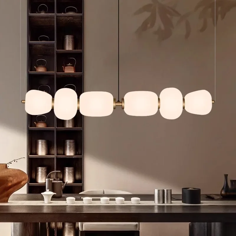 2025 Nordic Restaurant Combination Chandelier Acrylic Material Table Dining Kitchen Island Pendant Lights Minimalist Decor Fixtu