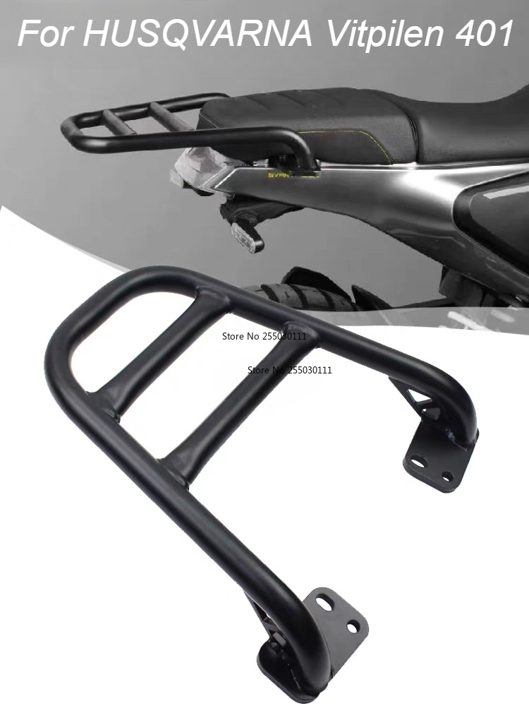 オートバイハスクバーナ Vitpilen 401 Svartpilen 401 荷物ラックリアアームレストリアウイングテールフレーム棚貨物ボックスラックモト