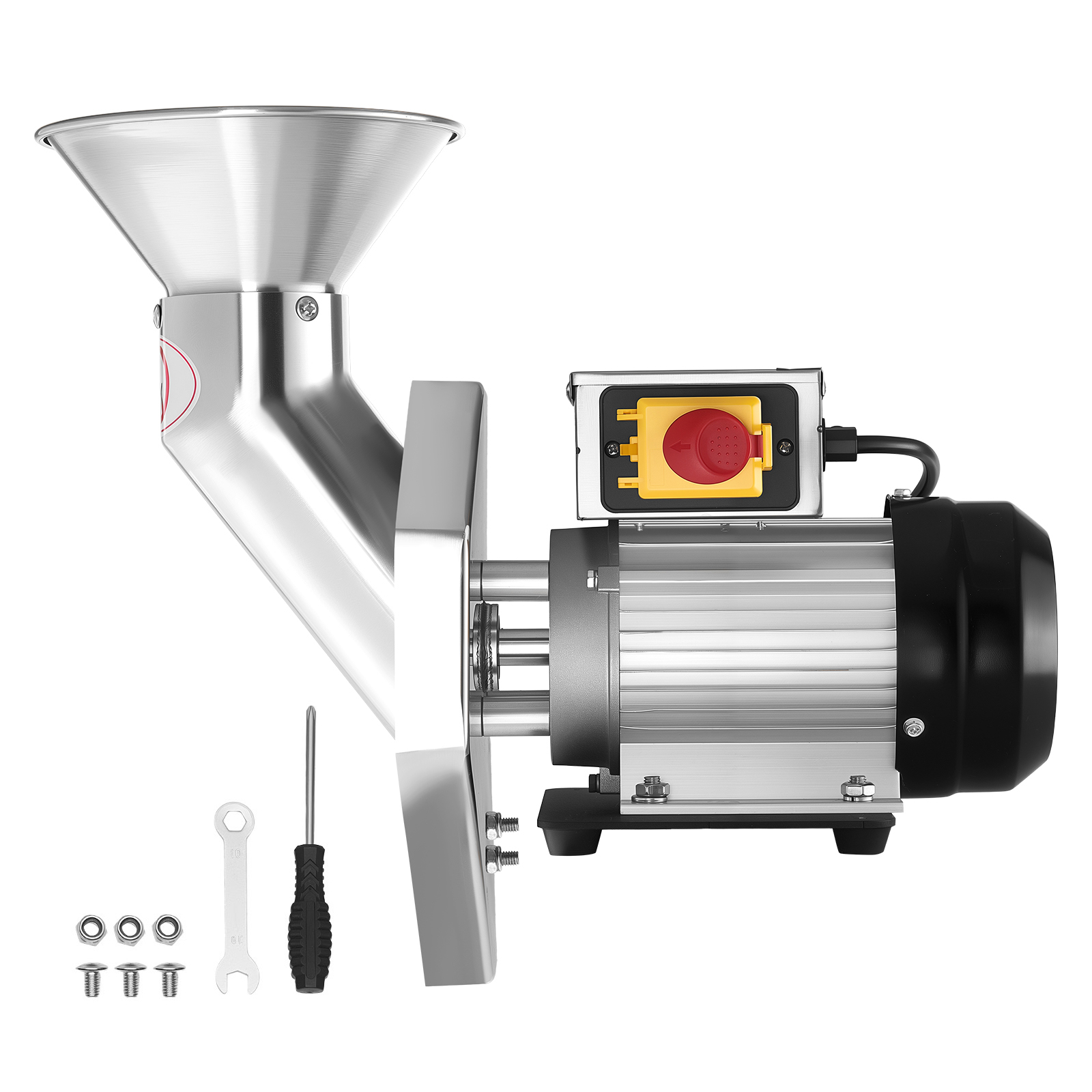 SucceBuy 550W Electric Fruit Apple Crusher Grinds Whole Apples Up to 2.76" Dia 60KG/H Capacity Cider Press for Apples Pear Guava