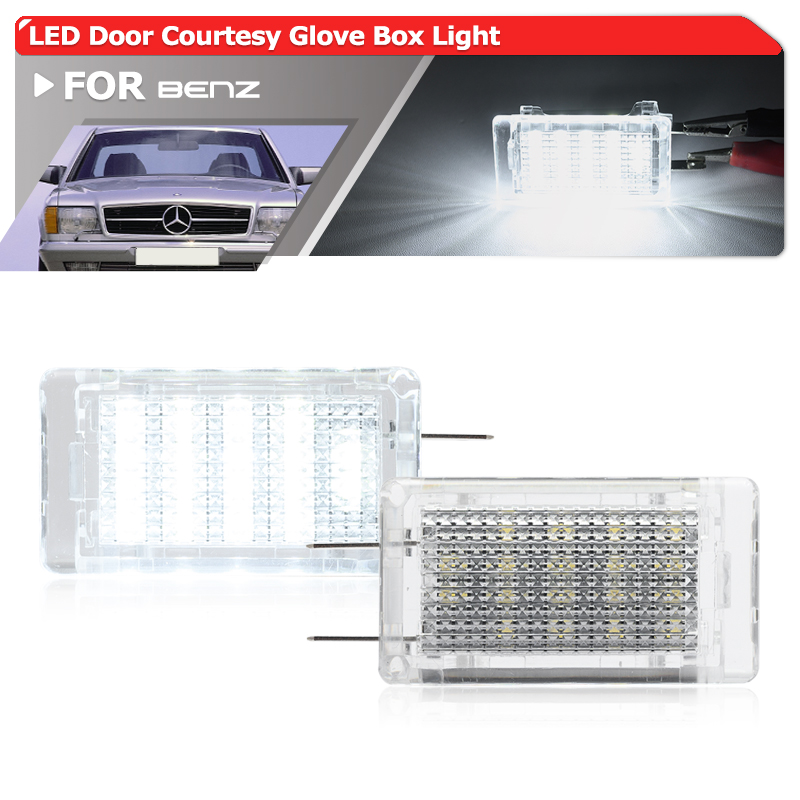 ベンツ W126 C126 1979-1991 OEM アップグレードホワイト LED ドア礼儀/グローブボックスライト交換車内水たまりウェルカムランプ