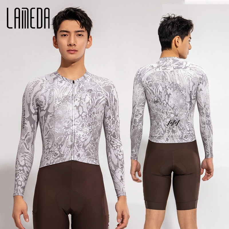 LAMEDA 2025 新プロフェッショナル MTB サイクリングジャージ男性夏サイクリング長袖トップ自転車ロードバイクジャージスポーツウェア速乾性