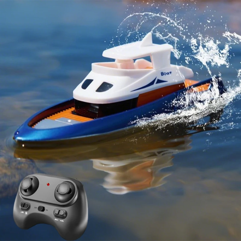 1:32 ミニ RC ボートデュアルモーターリモコンスピードボート電気レーシングタグボートモデル屋外防水おもちゃ子供男の子ギフト