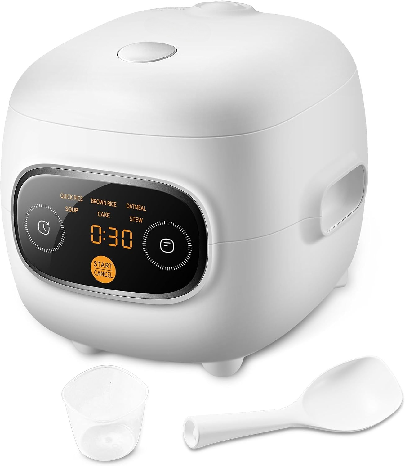 ミニ電気炊飯器 4 カップ付き、炊飯器、ポータブル、オートミール、玄米 - 家族の料理、旅行、旅行に最適です。