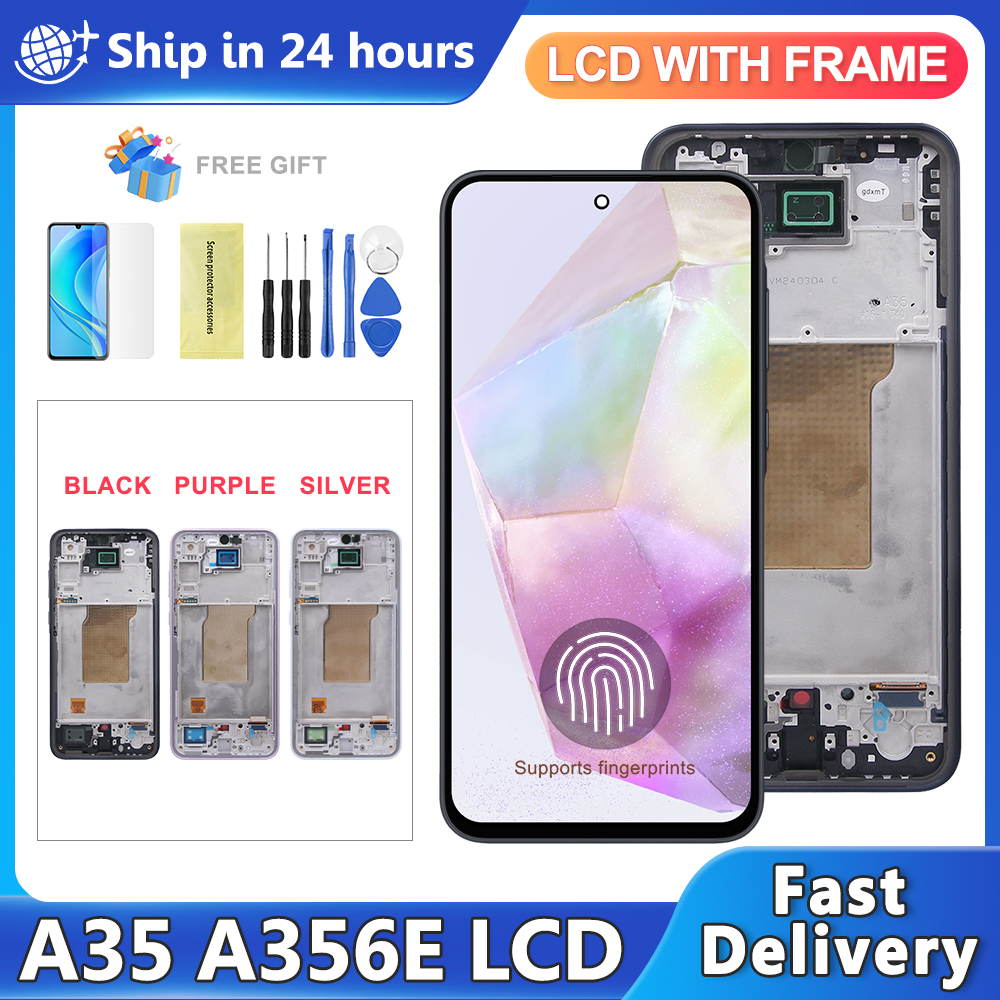 6.6 ''サムスン A35 5 グラム A356E A356B A356U lcd ディスプレイタッチスクリーンデジタイザアセンブリの交換 A35 ディスプレイ