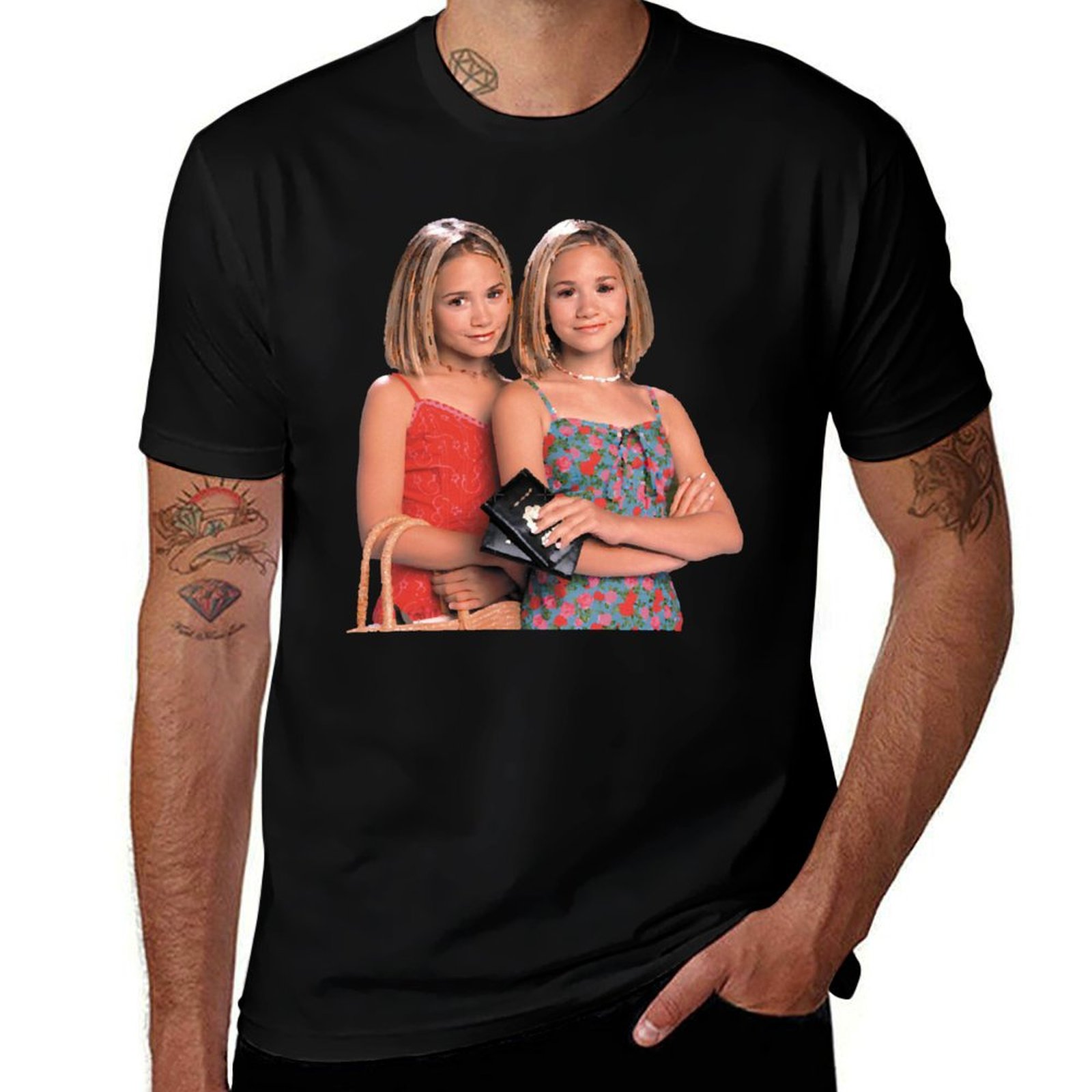 メアリー ケイト _amp_ アシュリー オルセン ツインズ Tシャツ ジム エクササイズ 半袖 Tシャツ