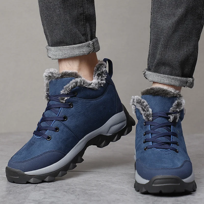 男性スニーカー男のハイキングシューズ屋外マウンテンブーツクライミングシューズ Zapatos デ Hombre 冬のブーツテニス黒スニーカー